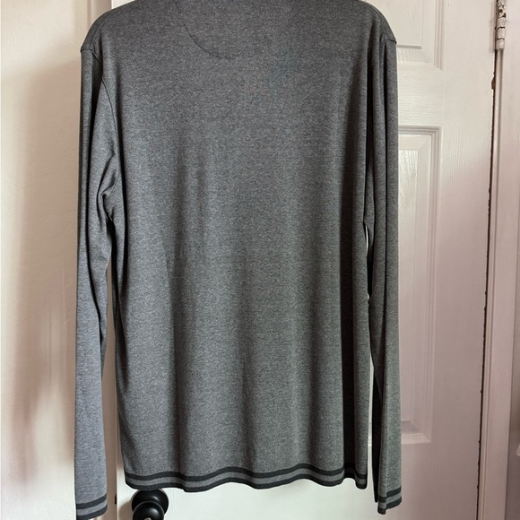 Ted Baker Longfiz Striped Ribstart Polo Charcoal - Picture 7 of 10